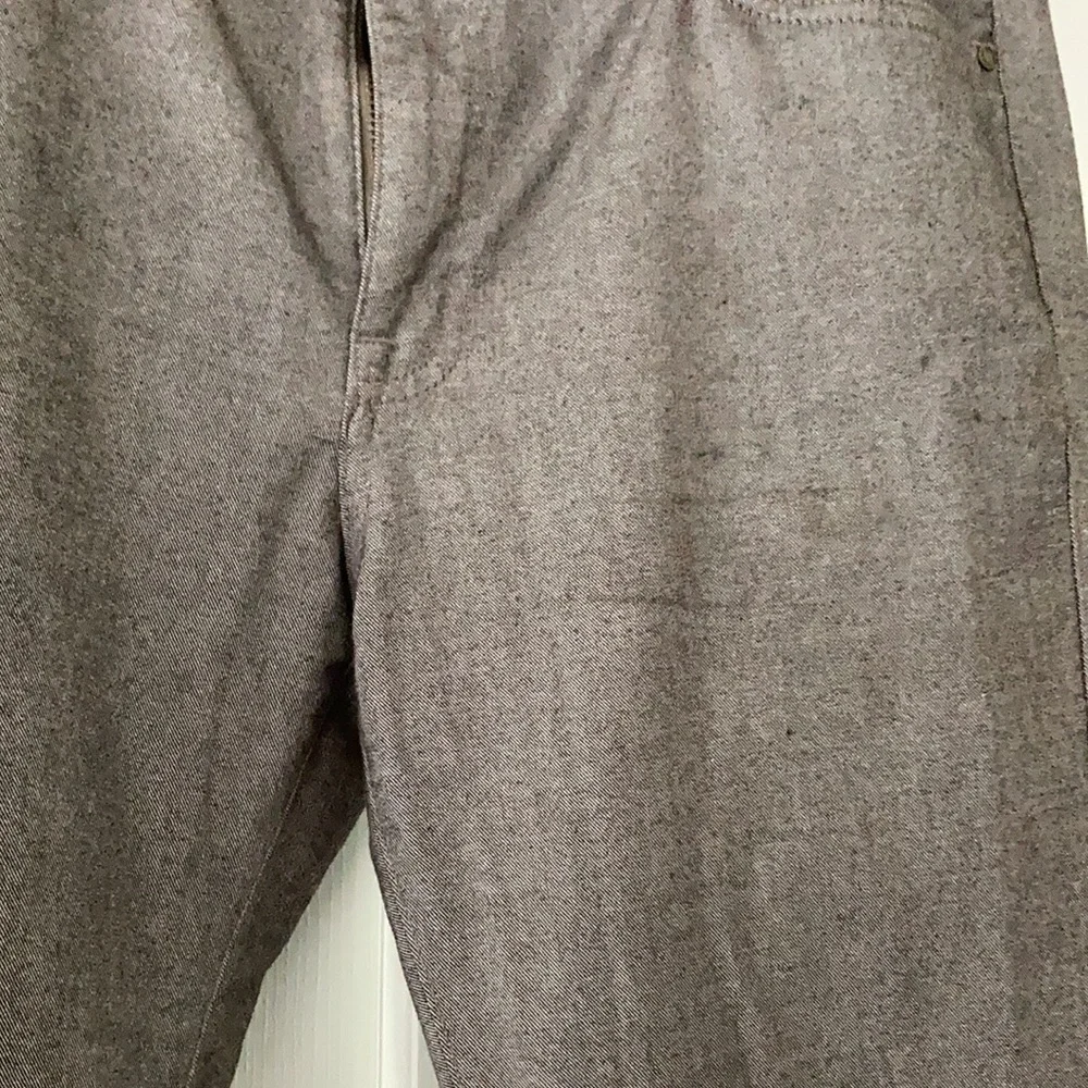 Designer Ted Baker London Brown Gray Straight Leg Pant - Picture 5 of 11